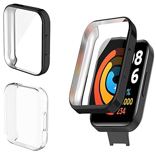 Dotoen Displayschutzfolie Kompatibel Mit Xiaomi Mi Watch 2 Lite, Weiche TPU-Schutzhülle für Xiaomi Mi Watch 2 Lite (Schwarz Klar) von Dotoen