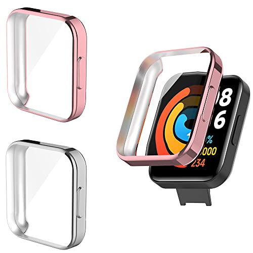 Dotoen Displayschutzfolie Kompatibel Mit Xiaomi Mi Watch 2 Lite, Weiche TPU-Schutzhülle für Xiaomi Mi Watch 2 Lite (oder rosa&Silber) von Dotoen