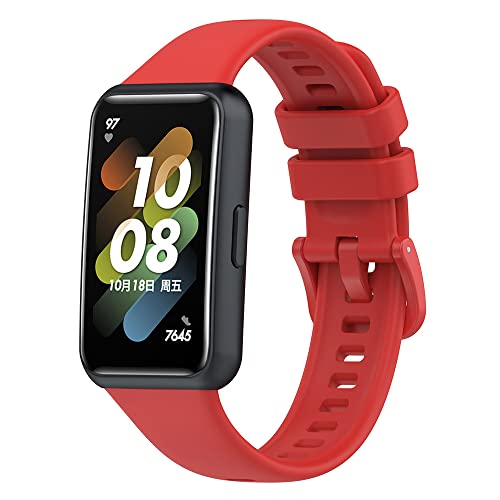 Dotoen Huawei Band 7 Strap TPU Adjustable Sports Replacement Strap (rot) von Dotoen