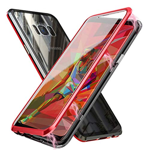 DoubTech Hülle für Samsung Galaxy S8 Plus Magnetische Adsorption Handyhülle 360 Grad Schutz Starke Magneten Aluminiumrahmen Gehärtetes Glas Stoßfest Metall Flip Cover - Rot DoubTech Hülle für Samsung Galaxy S8 Plus Magnetische Adsorption Handyhülle 360 Grad Schutz Starke Magneten Aluminiumrahmen Gehärtetes Glas Stoßfest Metall Flip Cover - Rot von Onetobye
