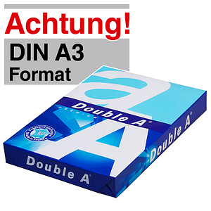 Double A Kopierpapier PREMIUM DIN A3 80 g/qm 500 Blatt Double A Kopierpapier PREMIUM DIN A3 80 g/qm 500 Blatt von Double A