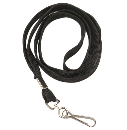 Double Dragon 100 Premium Schlüsselbänder flach mit drehbarem J-Haken aus Metall schwarz Double Dragon 100 Premium Schlüsselbänder flach mit drehbarem J-Haken aus Metall schwarz von Double Dragon