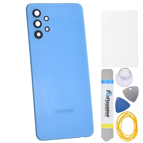 Double Sure Ersatz-Schutzhülle für Samsung Galaxy A32 5G SM-A326B mit hinterem Objektivrahmen und vorgeschnittenem Glaskleber und Werkzeugset, Blau Double Sure Ersatz-Schutzhülle für Samsung Galaxy A32 5G SM-A326B mit hinterem Objektivrahmen und vorgeschnittenem Glaskleber und Werkzeugset, Blau von Double Sure