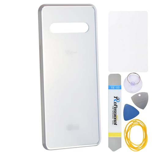 Double Sure Glasrückabdeckung, Ersatz für LG V60 ThinQ 5G V60 ThinQ 5G UW LM-V600, vorgeschnittener Kleber und Werkzeugset, Weiß Double Sure Glasrückabdeckung, Ersatz für LG V60 ThinQ 5G V60 ThinQ 5G UW LM-V600, vorgeschnittener Kleber und Werkzeugset, Weiß von Double Sure