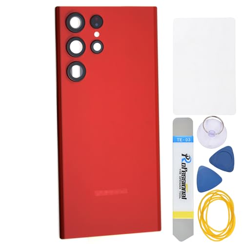 Double Sure Rote Acrylglas-Rückseite für Samsung Galaxy S22 Ultra 5G SM-S908B mit Rückkamera-Rahmen und Glaslinse, vorgeschnittener Kleber und Werkzeugset Double Sure Rote Acrylglas-Rückseite für Samsung Galaxy S22 Ultra 5G SM-S908B mit Rückkamera-Rahmen und Glaslinse, vorgeschnittener Kleber und Werkzeugset von Double Sure