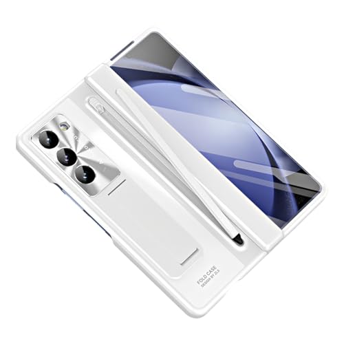 Magnetic Hinge Protection Case for Samsung Galaxy Z Fold 6/5/4, Compatible with magsafe, With Kickstand (for Galaxy Z Fold 6,White) von Douerhv