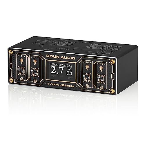Mini 6-Port USB Ladegerät HUB Mini USB Power Splitter 25W Desktop USB Docking Station (USB Docking Station) von Douk Audio