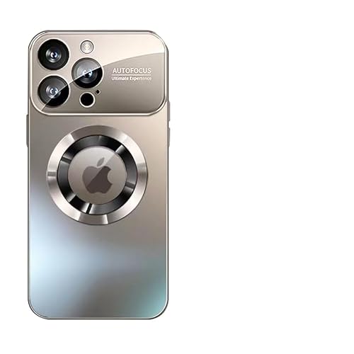 Doulings Magnetische Serie für iPhone-Hülle, kompatibel mit MagSafe, militärischer Sturz- und vollständiger Kameralinsenschutz, großes Fenster, Logo, staubdicht, matt, stoßfest, silberfarben, iPhone Doulings Magnetische Serie für iPhone-Hülle, kompatibel mit MagSafe, militärischer Sturz- und vollständiger Kameralinsenschutz, großes Fenster, Logo, staubdicht, matt, stoßfest, silberfarben, iPhone von Doulings