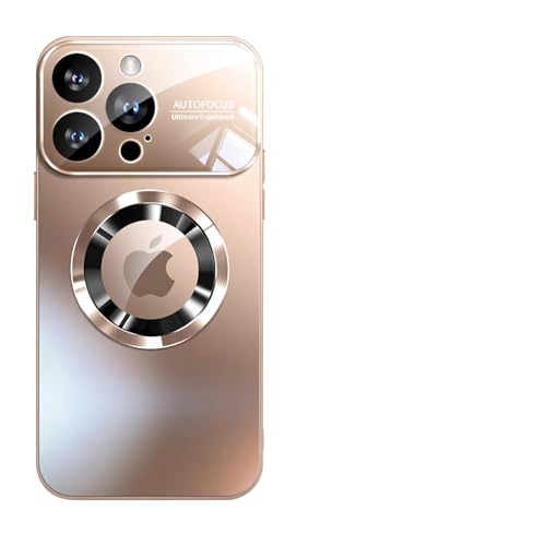 Doulings Magnetisches Serien-Design für iPhone-Hülle, kompatibel mit MagSafe, militärischer Sturz- und vollständiger Kameralinsenschutz, großes Fenster, Logo, staubdicht, matt, stoßfest, goldfarben, Doulings Magnetisches Serien-Design für iPhone-Hülle, kompatibel mit MagSafe, militärischer Sturz- und vollständiger Kameralinsenschutz, großes Fenster, Logo, staubdicht, matt, stoßfest, goldfarben, von Doulings