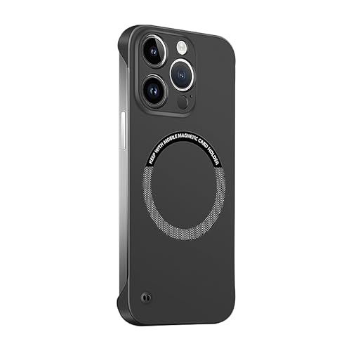 Doulings Rahmenlose Magnetserie für iPhone-Hülle, kompatibel mit MagSafe und kabellosem Laden, luxuriöse, ultradünne Passform, aber dennoch schützende, stoßfeste Abdeckung, Schwarz, iPhone 14 Doulings Rahmenlose Magnetserie für iPhone-Hülle, kompatibel mit MagSafe und kabellosem Laden, luxuriöse, ultradünne Passform, aber dennoch schützende, stoßfeste Abdeckung, Schwarz, iPhone 14 von Doulings