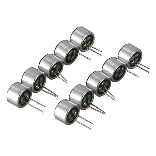 Doumneou 10 Stück 9,7 mm x 7 mm 2-polige Mikrofon-Elektret-Kondensator-Miniphone von Doumneou