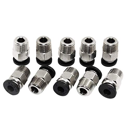 Pc4-M10 Stecker Gerade Pneumatische Pefe Rohr Für V6 Stecker Bowden Extruder 3D Drucker (Packung Mit 10 Stücke) von Doumneou