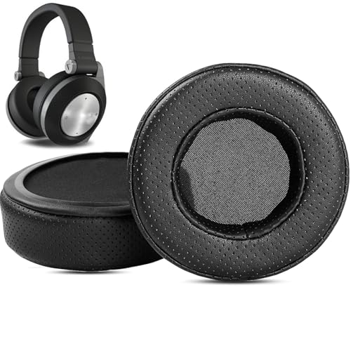 DowiTech Atmungsaktive Ohrpolster Kissen Ersatz Kompatibel mit JBL Synchros E50BT Drahtlose Kopfhörer Ohrpolster mit Durchstichtem Proteinleder und Memory-Schaum von DowiTech