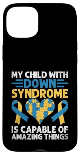 Mein Kind mit Down-Syndrom ist zu erstaunlichen Dingen fähig Hülle für iPhone 15 Plus von Down Syndrome Awareness Support Trisomy 21 GIFT