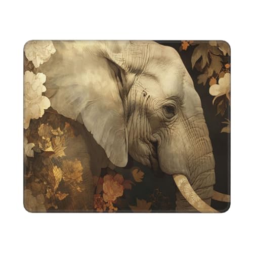 Gaming Mauspad Elefant Mauspad XXL 270x210mm XXL Mousepad Tier Mauspad Gaming Zubehör mit Anti Rutsch Basis Mouse Pad Wasserdicht und Langlebig für Maus und Tastatur, Home Decor, Geschenk Frauen von Dozsconz