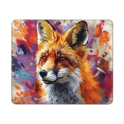 Gaming Mauspad Fuchs Mauspad XXL 280x200mm XXL Mousepad Kunst Mauspad Gaming Zubehör mit Anti Rutsch Basis Mouse Pad Wasserdicht und Langlebig für Maus und Tastatur, Home Decor, Geschenk für Frauen von Dozsconz