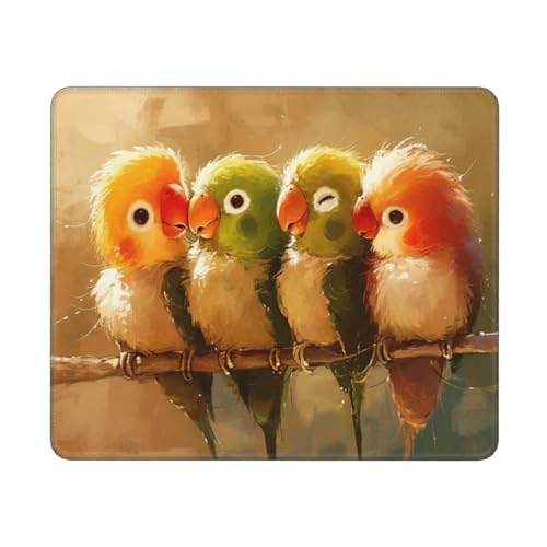 Gaming Mauspad Papagei Mauspad XXL 280x200mm XXL Mousepad Kunst Mauspad Gaming Zubehör mit Anti Rutsch Basis Mouse Pad Wasserdicht und Langlebig für Maus und Tastatur, Home Decor, Geschenk Frauen von Dozsconz