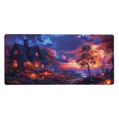 Gaming Mauspad Kabine Mauspad XXL 900x300x3mm XXL Mousepad Fantasie Mauspad Gaming Zubehör mit Anti Rutsch Basis Mouse Pad Wasserdicht und Langlebig für Maus und Tastatur, Zimmer Gaming deko von Dozsconz