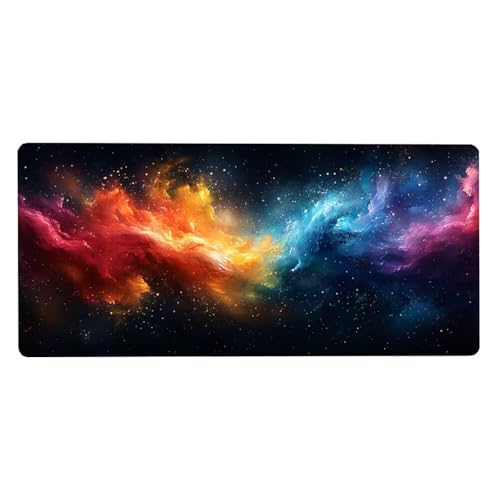 Gaming Mousepad Farbe Mauspad XXL 1600X800X3MM Großes Mouse Pad Kunst Schreibtischunterlage mit Rutschfeste Gummibasis, Maus Pad Wasserdicht Anti-Rutsch Schreibtisch Zubehör Für Home Office PC, Laptop von Dozsconz