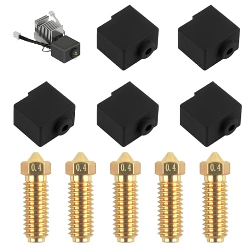 5Pcs Düsen und Silikonsockel für Anycubic Kobra 3, 3D Drucker Zubehör mit 5pcs 0.4mm Messingdüsen und Silicone Socks, 3D Drucker Zubehörteile Präzisionsdüsen Schutzhüllen für Optimale Druckergebnisse 5Pcs Düsen und Silikonsockel für Anycubic Kobra 3, 3D Drucker Zubehör mit 5pcs 0.4mm Messingdüsen und Silicone Socks, 3D Drucker Zubehörteile Präzisionsdüsen Schutzhüllen für Optimale Druckergebnisse von Dozylive