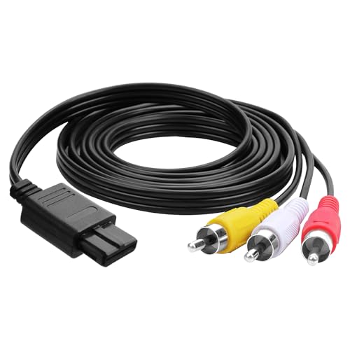 Dozylive AV Audio Video Kabel, Stereo Audio Video AV RCA Kabel Kompatibel mit Nintendo SNES/Super Famicom/NGC/64/N64/GameCube, 1.8m/5.9FT von Dozylive