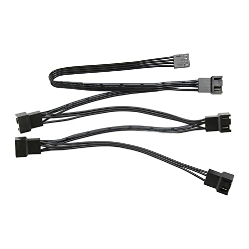 2er Pack PWM Lüfter Hub Splitter, PWM Lüfter Verlängerungskabel Professionelles 4 poliges PC internes Motherboard Lüfter Strom Verlängerungskabel für PC Gehäuselüfter (1 für 5) von Dpofirs