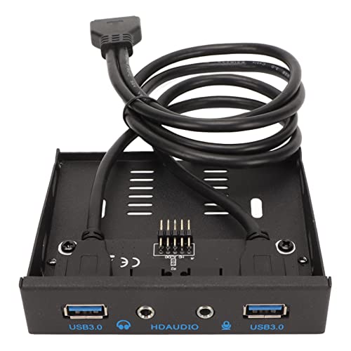 3,5 Zoll Frontplatten USB Hub, USB Frontplatten USB3.0 4Ports PC Frontplattenadapter für Wins XP Vista Server 7 8 10, 2 X USB3.0, HD Audio, Mikrofonschnittstelle von Dpofirs