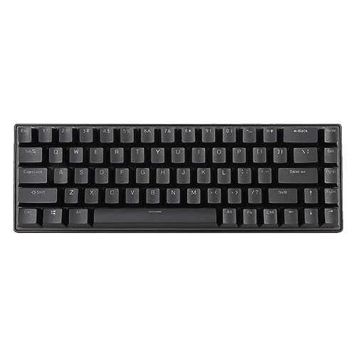 68 Tasten, Kompaktes Layout, Mechanische Blue-Gaming-Tastatur mit 10 RGB-Hintergrundbeleuchtungsmodi, N-Key-Rollover für PC/Laptop (Schwarz) von Dpofirs