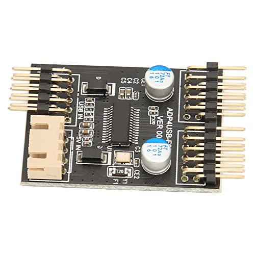 9 Pin USB 2.0 Buchse Pin Dual 2 Port USB Motherboard Header Adapter, 9 Pin USB Header Adoptiert FE1.1S Hauptsteuerung Unterstützung PCI E 1X 4X 8X 16X Für Win XP Vista Win7 Win 8 Win(Eins bis zwei) von Dpofirs