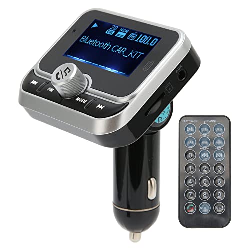 Bluetooth FM Transmitter Auto, Drahtloser Bluetooth Adapter Auto Musik Transmitter Kit mit Freisprech 2 USB Autoladegerät, Multiple Playback Modes für Alle Smartphones Audio Player von Dpofirs