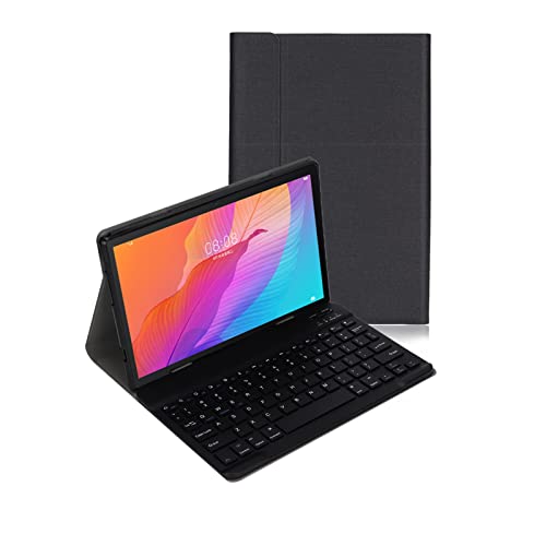 Bluetooth Wireless Keyboard, QWERTY Layout Universal Folding Folio Case Cover mit Tastatur, PU Leder Schutzhülle mit Halterung für TECLAST P20, für P20HD, für M40 PRO von Dpofirs
