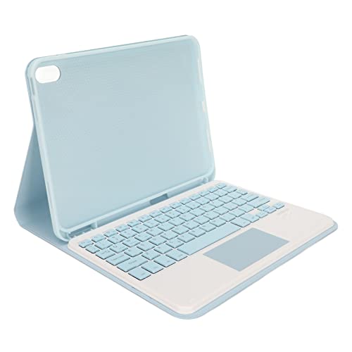 Dpofirs 10,9-Zoll-Tablet-Hülle mit Tastatur, Magnetischem Stifthalter, Touchpad, Abnehmbarer Tastaturhülle für OS 2022 Gen (Blau) von Dpofirs