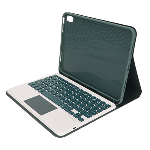 Dpofirs 10,9-Zoll-Tablet-Hülle mit Tastatur, Magnetischem Stifthalter, Touchpad, Abnehmbarer Tastaturhülle für OS 2022 Gen (Grün) von Dpofirs