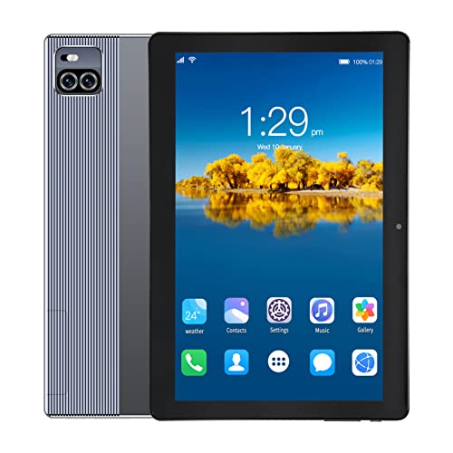 Dpofirs 10-Zoll-PC-Tablet für Android 10, IPS HD-Display-Tablet mit 2 G RAM 32 G ROM, Dual-SIM-Karte, 3 G-Anrufe, 5 G WiFi, 2 MP 5 MP-Kamera, Tragbares Tablet mit 6000 MAh Akku(Grau) von Dpofirs