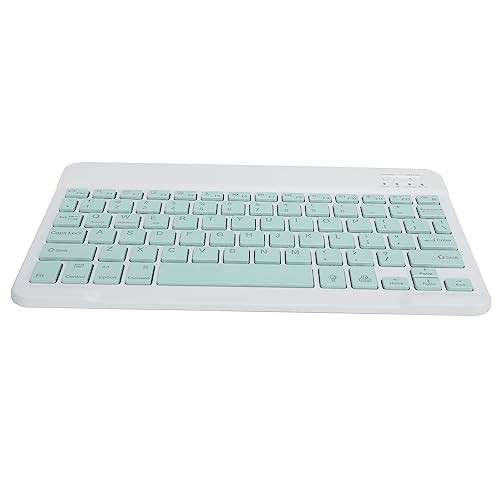 Dpofirs 10 Zoll Tragbare Drahtlose Bluetooth-Tastatur mit Hintergrundbeleuchtung, Bluetooth-Tastatur für Computer-Tablet-Laptop, Ultradünne Tastatur mit Langer Akkulaufzeit (Hellgrün) von Dpofirs