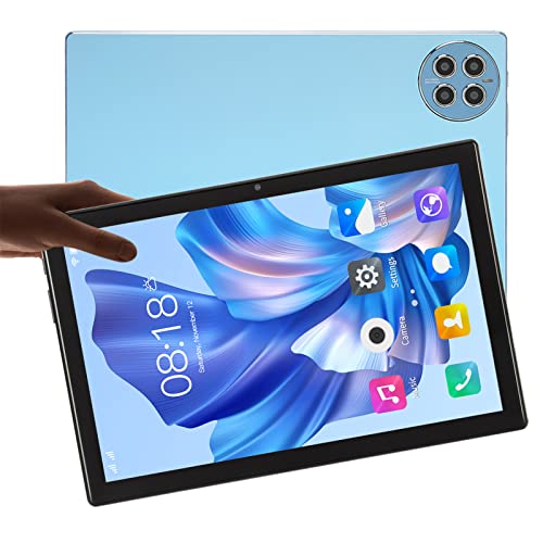 Dpofirs 10-Zoll-WiFi-Smart-Tablet, für Android 12-Tablet, 12 GB, 256 GB, 8 MP-20 MP-Kameras, Lautsprecher, Octa-Core-Prozessor, 1920 X 1200 IPS HD-Bildschirm, 10000 MAh Akku (Blau) von Dpofirs