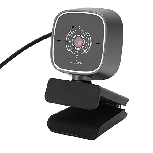 Dpofirs 1080P 30FPS Webcam mit Zwei Mikrofonen, Omnidirektionaler Tonabnehmer, 360-Grad-Drehung USB-PC-Computer-Webcam für Online-Unterricht, Online-Konferenz, Video-Chat, Live-Webcast von Dpofirs