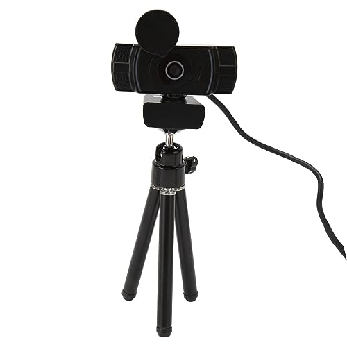 Dpofirs 1080P-Webcam, Webkamera mit um 360 Grad Drehbarer, Blicksicherer Abdeckung, Intelligentem AF-Fokus, Mikrofon, USB-Computerkamera für Anrufe, Konferenzen, Laptops von Dpofirs