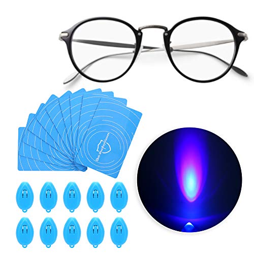 Dpofirs 10er-Brillen-Blu-Ray-Karte, Blaulichtgenerator-Karte, Wiederverwendbares Design für Brillentest von Dpofirs