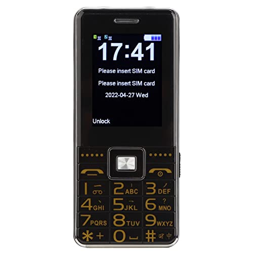 Dpofirs 2,4-Zoll-HD-Großbild-Handy, Laute Stimme, Entsperrte Mobiltelefone mit Großen Tasten, 6800 MAh, One-Touch-SOS, Dual-SIM-Steckplätze, 2G-GSM-Handy für Senioren(Schwarz) von Dpofirs