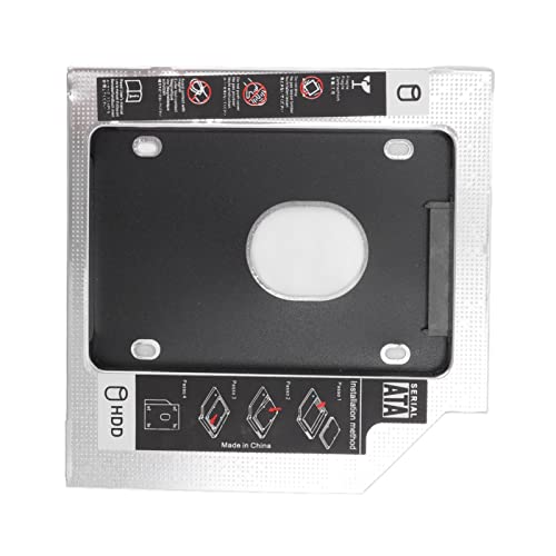 Dpofirs 2,5 Zoll 2. Box Caddy Bay SATA HDD SSD Case Tray, 9,5 Mm Universal Box Adapter für CD DVD ROM Laufwerksschacht von Dpofirs