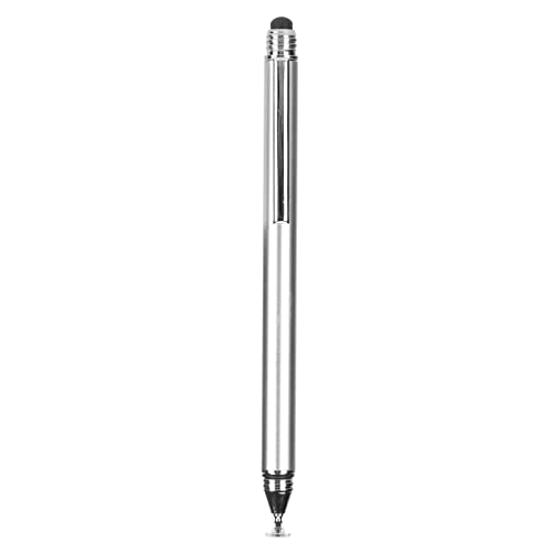 Dpofirs 2 in 1 Kapazitiver Stift für die Meisten Kapazitiven Touchscreens Handys Tablets Zum Zeichnen Schreiben Bearbeiten von Fotos (Silber) von Dpofirs