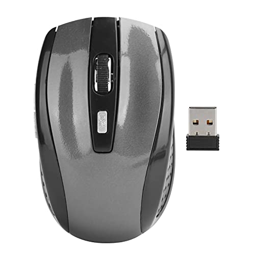 Dpofirs 250-Hz-Notebook-Computermaus, Optische Drahtlose Gaming-Maus, 2,4-G-Wireless-Frequenzsprungtechnologie, Leises Micro-Motion-Design, Innovative Rotlichttechnologie(grau) von Dpofirs