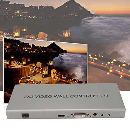 Dpofirs 2x2 Videowand Controller, 4K HDMI Videobildprozessor Matrix HDMI Video Umschalter Splitter Wahlschalterboxen Unterstützen das Spleißen von 2x2, 1x1, 1x2, 1x3, 1x4, 2x1, 3x1, 4x1 von Dpofirs