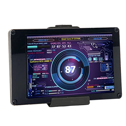 Dpofirs 3,5 Zoll Computer Temperaturmonitor, PC Sensor Panel Display, PC Temperaturanzeige für PC Gehäuse, IPS Micro USB Bildschirm, PC CPU , HDD Datenmonitor für RPi Wins von Dpofirs