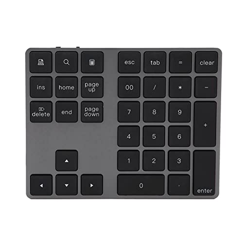 Dpofirs 34 Tastenfeld, Tastatur für Finanzbuchhaltung, Drahtlose -Zehnertastatur aus Aluminiumlegierung für Laptop, PC von Dpofirs