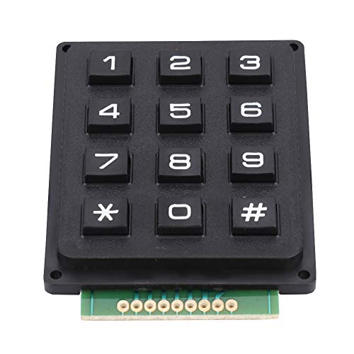Dpofirs 3x4 Universal-Tastaturmodul für Single-Chip-Mikrocontroller, 12-Tasten-tragbare Externe Tastatur mit Hoher Qualität, Numerisches Tastaturmodul für Projektor-Controller von Dpofirs