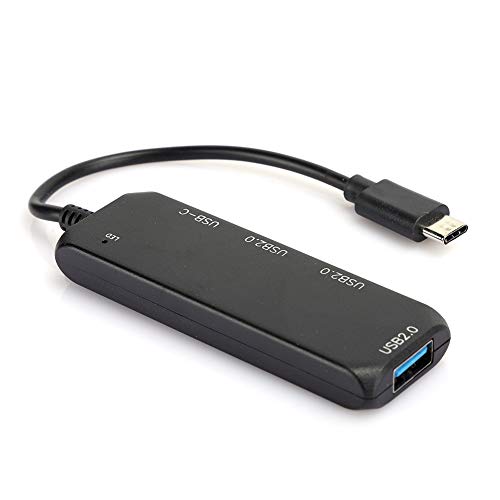 Dpofirs 4-Port USB HUB, 3,3 Zoll TYP-C zu USB 2.0 Mobile Festplatte/Handy/U Festplattenschnittstelle Hochgeschwindigkeits-Ultra-Slim-Daten-USB-HUB DREI USB 2.0 EIN Type-c HUB von Dpofirs