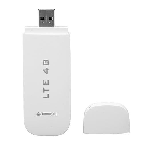 Dpofirs 4G LTE USB-Modem-Dongle-Router mit WLAN-Hotspot, 4G 3G-Modem, Kabelloser WLAN-Hotspot-Router mit Entsperrtem SIM-Kartensteckplatz, Tragbar für Windows, Bis zu 10 Benutzer (Weiss) von Dpofirs