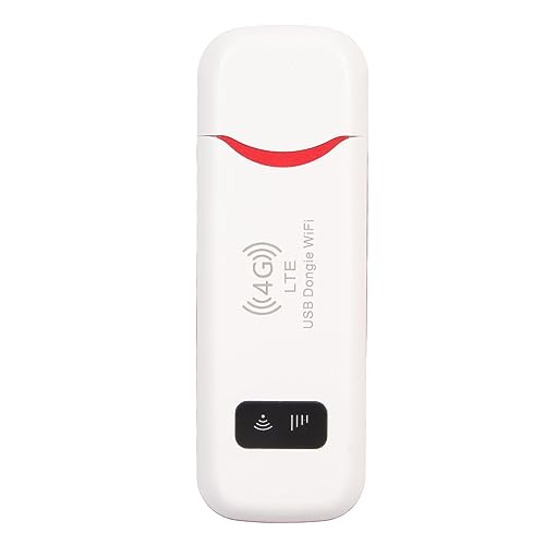 Dpofirs 4G LTE USB-Modem-Dongle-Router mit WLAN-Hotspot, 4G-Modem, Kabelloser WLAN-Hotspot-Router mit Entsperrtem SIM-Kartensteckplatz, Tragbar für Telefon, Laptop, Bis zu 10 Benutzer von Dpofirs